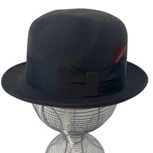 Vintage Bowler Derby Fedora Hat Premier Quality Knox New York